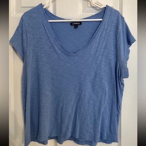 Express XL Women’s Blue V Neck Top